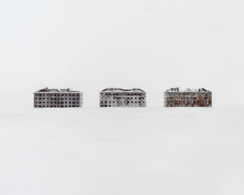 Former residential buildings in a deserted polar scientific town specialised on biological research.Russia, Republic of Komi, 2014